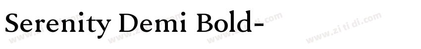 Serenity Demi Bold字体转换 Serenity Demi Bold字体转换